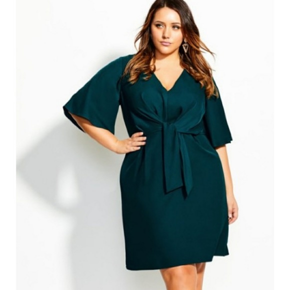 city chic teal dress